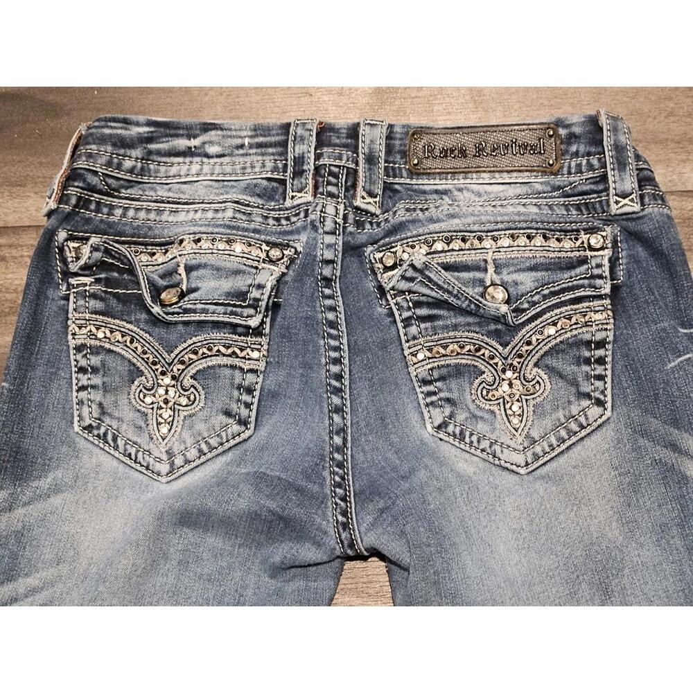 Womens Rock Revival Flo Easy Skinny Jeans Size 28